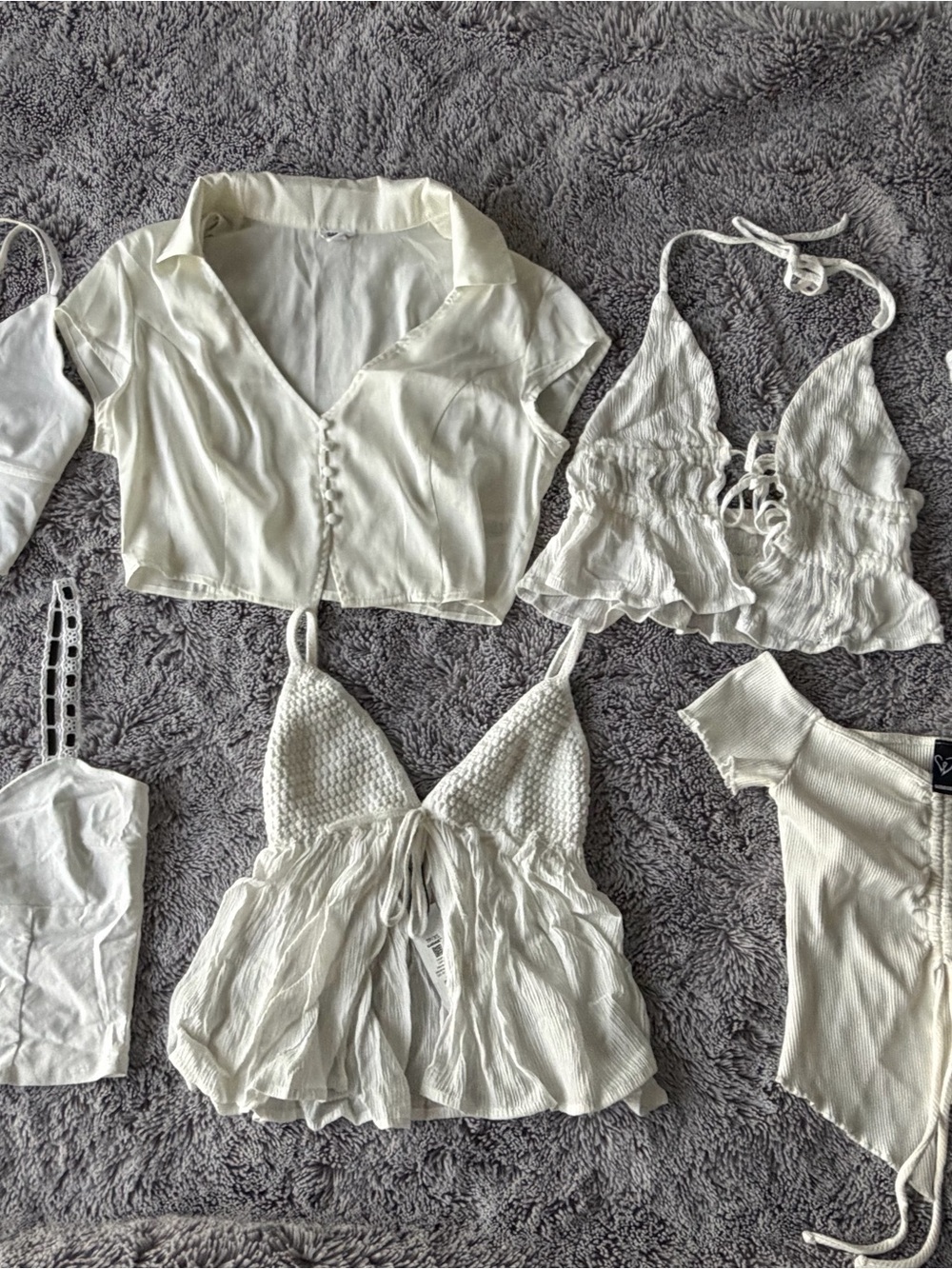 Windsor Off-Shoulder White Ribbed Top - Picture 4 of 4